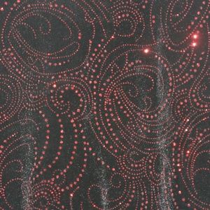 Black Velour w/Red Bling top & solid black pants